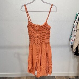 Vintage Havana Peach Mini Dress